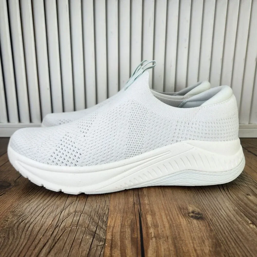Dansko Pep Knit Sneakers Womens Sz 11 White Casual Slip On Walking Comfort Shoes
